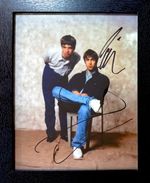 Oasis; Framed 25cm x 20cm Liam And Noel Gallagher Hand Signed Photo & COA