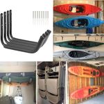 4x Kayak Storage Racks Wall Mount Canoe Hanger Garage Hooks for Canoe Surfboard
