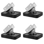 4Pcs Heavy Duty Ladder Foot Pads Rubber Iron Non Slip Ladder Accessories Silver
