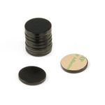 Black Painted Mild Steel Disc with 3M™ Self-Adhesive - 20mm dia x 2mm thick