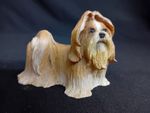 Vintage Resin 'Shih Tzu' Figurine. 11cms Long. 8cms Tall. Good Condition.