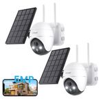 ieGeek Outdoor Wireless 5MP Solar Security Camera Home Battery WiFi CCTV System
