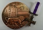 Full Size Bronze World War 1 Memorial/Death Plaque and George V Gallantry Medal