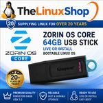 Zorin OS 18.1 CORE on 64GB USB Stick - Live or Install Bootable Linux OS