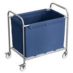 Commercial Laundry Cart Heavy-Duty Rolling Trolley with Removable 400L