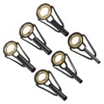 1.6-4mm Fishing Rod Tip Repair Kit, 6pcs Stainless Steel Ring Guide, Golden