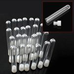 30x Wholesale Transparent Plastic Empty Test Tube Make Wish Bottles DIY 75x12mm