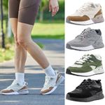 FitVille Womens Wide Fit Trainers Walking Running Shoes Arch Support Sneakers