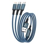 GIANAC Multi Charger Cable, [1.2M] 3 in 1 Charging Cable USB Cable Phone Charger