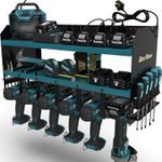 Power Tool Organiser Storage Rack Drill Holder  - 6 Pack (Makita Blue)