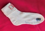 Vintage 1950s white ankle socks Pearlustra size 8" women girls imperfect