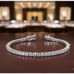2.60Ct 100% Natural Round Diamond Tennis Bracelet in White Gold UK Hallmarked
