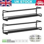 2/4PCS Metal Shower Shelf Bathroom Caddy Rack Storage Organiser No Drilling