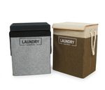 Heavy Duty Large Laundry Hamper Basket with Lid Foldable Clothes Storage Bin