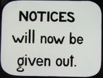 Glass Magic Lantern Slide NOTICES WILL NOW BE GIVEN OUT C1900 LANTERN SHOW 