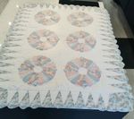 Vintage Dresden Pattern Patchwork Quilt Cover Hand Stitching Evident