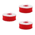 Elegant Red Floral Lace Ribbon for Wedding Bouquets and Craft Projects
