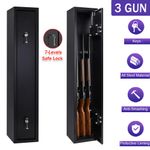 3 Gun Cabinet Lockable Safe Rifle Firearm Steel BS7558/92 Police Approved Black