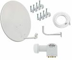 SATELLITE DISH HD 80 CM CORAB  + 40CM BRACKIET + QUAD LNB 4K HOTBIRD ASTRA