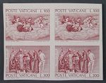 Vatican 678-79 U ** imperforated block of four mint, photo certificate KW 1600,- €