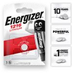 CR1216 ENERGIZER Lithium Batteries 1216 3V Coin Cell Battery BR1216 Long Expiry