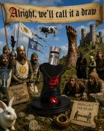 Monty Python Holy Grail Black Knight replica Statue Figure 17cm