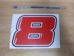 GUY MARTIN race number 8 decal/sticker- 110mm x 80mm  // 2015 BMW Tyco 