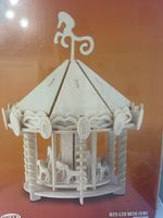 Woodcraft Quay Construction Wooden Merry Go Round 3D  Carousel New