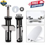 2PC Heavy Duty Toilet Seat Fastener Bolt kit, Universal Toilet Seat Bolt Kit NEW