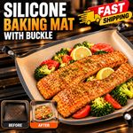 Silicone Baking Mat with Buckle Non Stick Reusable Oven Liner Baking Sheet Tray