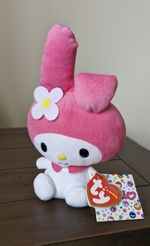 Ty Beanie Babies Sanrio My Melody Rabbit Plush Stuffed Animal Pink/White 2010
