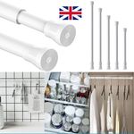 Extendable Spring Loaded Net Rod Telescopic Voile Tension Curtain Rail Pole Rods