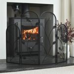 Ornate Four Fold Fire Guard with Vine Detailing