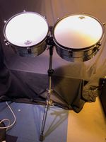 Black Rat - 13 & 14 inch Timbales with stand.