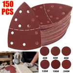 150X Mixed Mouse Sanding Sheets Palm Sander Pads Sandpaper For Black and Decker