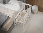 Baby Bedside Co Sleeping Cot Bed Side by Side with Free Mattress