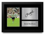 David Beckham A4 England Gift Ideas Printed Autograph Picture for Football Fans