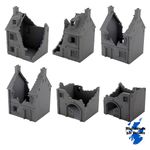 Normandy Destroyed House 20mm 1:72 WW2 Building Terrain Tabletop Gaming 3DPrint