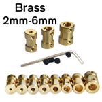 Brass Shaft Coupling Coupler Motor Joint Connector 2mm 2.3mm 3mm to 6mm
