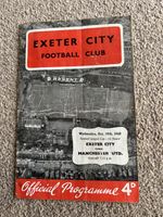 19/10/1960. Exeter City v Manchester United League Cup 1st Round