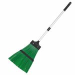 Long-Handled Garden Broom Versatile for Walkway, Leaf Cleanup