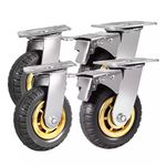 4 Pack 6 inch 150mm Heavy Duty Swivel Caster Wheels Castor Load, 2 with Brakes