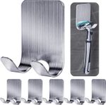 6 Pack Stainless Steel Shower Razor Holders Self Adhesive