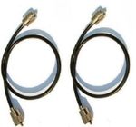 2 X  9" 23CM PL259 RG58 Twin Shield 50 Ohm Patch Leads
