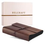 BELCRAFT Vietri Large Recycled Leather Photo Album with BlackA4 (23x30 cm) Brown