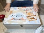 Personalised wooden animal keepsake box, memory box, gift box, baby box, gift
