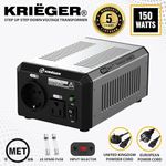 Krieger 150 Watts Voltage Transformer, 110/120V to 220/240 Volts Step Up Step...