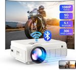 YEZMEK Home Cinema Projector Native 1080P Full HD Projector 5G WiFi BT Portable
