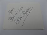 4.5" x 3.5" WHITE CARD SIGNED BY GILLIAN BEVAN - GHOSTWATCH HOLBY CITY