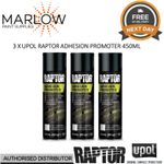 3 X U-POL RPTAP/AL RAPTOR ADHESION PROMOTER PRIMER AEROSOL 450ML- PLASTIC METAL